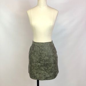 LF Army Green Faux Leather Mini Skirt
